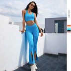 2023 new women yoga suits sports bra hip lifting quick drying fitness running yoga fashion exercise sports cloting set WXM230+CKM294