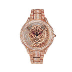 Missfox women watch fashion personality leopard set diamond British ladies watch V199