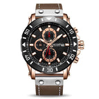 Chronograph Quartz Watches for Men Top Brand Luxury MEGIR 2081 Blue Men Sport Watch Clock Relogio Masculino Montre Homme Hour Time