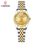 CHENXI Men and Women Watch Quartz Watch 004A Fashion waterproof casual watch CX004A inter gold