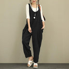 Plus Size Ladies casual pants overalls women jumpsuit Cropped