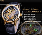 Winner western style men's fashion casual skeletonized mechanical movement men automatic mechanical watch SLZg80