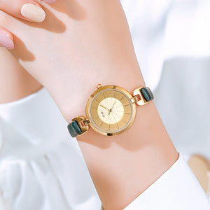 GEDI new fashion waterproof women's watch fashion retro large dial thin strap leisure women watch 14021