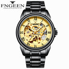 Fngeen Men's Watch Waterproof Fashion Student Men's Watch Double-Sided Hollow Automatic Mechanical Watch 8866