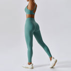 Women yoga Quick-Drying Clothes Suit Women's Professional Gym Training Morning Running Exercise Workout Clothes 8047