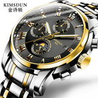 KIMSDUN Business Moon Phase Calendar Multifunctional Men's Mechanical Watch Men's Watch Waterproof Automatic Watch K-1894A