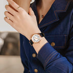 Guou 6044 Watch Women's Fashion Trend Large Dial Belt Quartz Watch Retro Versatile Waterproof Women's Watch