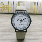 Youth Popular Watch Boys Personality Korean Fashion Leather-Belt Watch Mori Style School Student Watch English Dial Watch