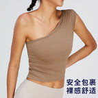 New off-Shoulder Running Exercise Vest Women's Yoga Clothing Top Sleeveless Beauty Back Fitness Underwear TM0128