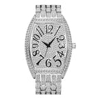 MISSFOX V319 Watch fashion diamond  barrel full diamond large dial quartz men's casual Watch