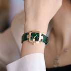 GUOU  8190 Small Face Dial Square Watches for Women 30M Waterproof Female Quartz Watch Simple Ladies Wristwatches