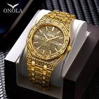 ONOLA ON3812 men's watch waterproof steel strap classic watch fashion personality trend business men's watch