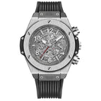 KIMSDUN Watch Men's Fashion Silicone Automatic Skeleton Mechanical men's casual Watch K-523A