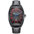 KIMSDUN men's Watch fashion barrel-shaped luminous leather automatic mechanical men's casual watch K-820D