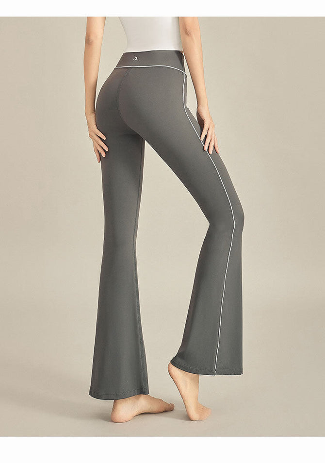 Bell-Bottom Pants Yoga Trousers for Women 2023 Spring and Summer New Casual Pants High Waist Figure Flattering Hip-Lifting Micro-Pull Exercise Workout Pants