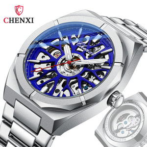 Chenxi watch for men New Hollow-out Transparent Bottom Automatic Mechanical Watch Luminous Waterproof Men's Watch CX8862