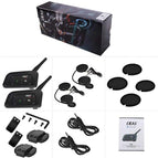 Limited Sale!2PCS/Set EJEAS V6 Pro Helmet Intercom Headset Motorcycle Bluetooth 1200m Interphone Communicator Full Duplex for 6 Riders Waterproof IP65