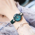 GUOU 66611 Fashion Diamond 2019 Wrist watch Leather Strap Luxury Women's Watches Ladies Watch Clock