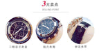 GUOU 8042 New Arrival Ceramic Watch Women's Three Eye Fashion Big Dial Women's Watch Women's Quartz Watch Casual Show Alloy Belt Watch