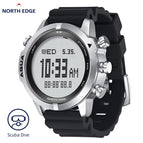 NORTH EDGE AQUA 5800mAh New Arrival Original Men's Professional Diving Computer Watch Scuba Male Watches Free Diving Waterproof 100M Altimeter Barometer Compass