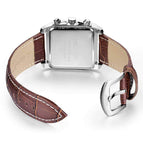 MEGIR Men's watch business causal square waterproof calendar leather quartz men's watch 2028G