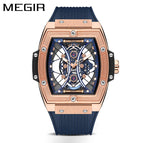New Megir Men's Watch Best-Seller Douyin Fashion Square Luminous Sports Watch men casual 8109
