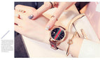 GUOU 8082 Fashion Retro Leather Belt Watch Waterproof Calendar Women's Watch Roman Quartz Watch Women