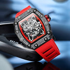 ONOLA ON3827D Fashion Diamond-Studded Design Live Watch Burst Tape Waterproof Sports Quartz Watch Men