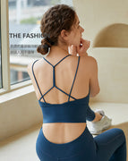 Lulu yoga suit women's sports fitness running dancing suit beauty back bra high waist running pants sports set 706+806