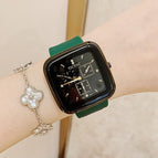 TICTOC new Korean version of large dial ladies square table neutral trend fashion watches femininity ins