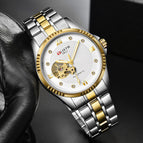 WLISTH Business Watch Men's Mechanical Watch Personality Men's Watch Trend Watch Men's Steel Band Watch 1011
