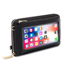 Touch screen mobile phone bag female diagonal RFID anti-theft brush multi-function shoulder transparent mini small bag wallet mobile phone bag SJ623