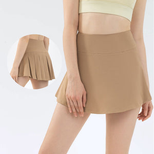 Sports Short Skirt Yoga Clothes Summer Women Running Pleated Tennis Skirt Clothes Anti-Exposure Backing Culottes DS173