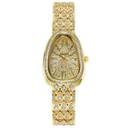 BW High-end Snake-shaped Bracelet Women's Watch Full Rhinestone Fashion Women's Watch Quartz Watch