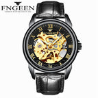 Fngeen Men's Watch Waterproof Fashion Student Men's Watch Double-Sided Hollow Automatic Mechanical Watch 8866