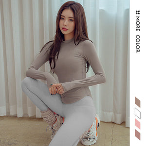 Autumn new yoga clothes long sleeve women slim fit elastic fast dry running fitness yoga clothes T-shirt xk909