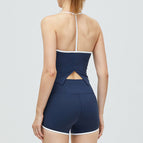 Yoga Clothes T Shape Beauty Back BRA Color Matching Sports Underwear Fitness Vest with Chest Pad