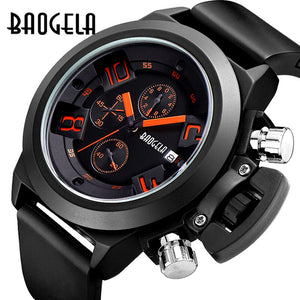 BAOGELA large dial quartz men's watch luminous multifunctional waterproof sports watch men S1606