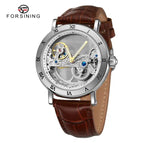 New men watch Forsining Fashion Double-Sided Hollow Carved Movement Automatic Mechanical Watch SLZe13