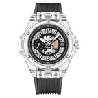KIMSDUN New Fashion Transparent Silicone Couple Watch Men's and Women's Waterproof Quartz Watch K-1981B