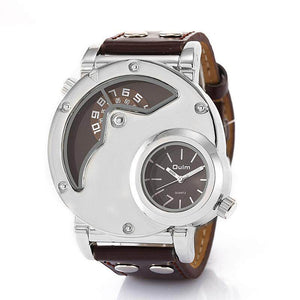 OULM Fashion Trend Men's Watch Two Time Outdoor Sports HP9591 White Shell