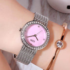 GEDI 82006 Fashion Casual Watch Korea style Women Elegant Luxury Stainless Steel Waterproof Ladies Diamond Rhinestone Analog Quartz Wristwatch