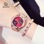 Fashion GUOU 8815 Watches Women Top Luxury Ladies Watch Blush Paragraph Tide Quartz Watch Fashion Trend Stainless Steel Women Watch