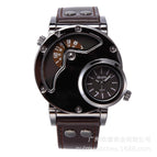 Oulm Fashion Trend Men's Watch Dual Time Zone Personality Sports Quartz Men's Watch 9591
