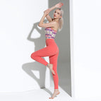 2023 Spring and Summer New Ethnic Print Yoga Suit Women's Professional Training Fitness Running Two-Piece Suit TZ-221119