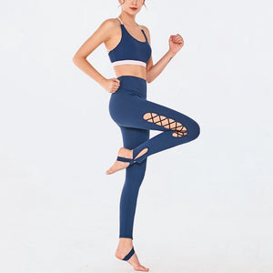 Women's yoga set fashion breathable skinny yoga running set Y26B6920 Y26K6633