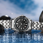 KIMSDUN Famous Watch Haima Series High-End Watch Luminous Waterproof Sports Watch Men's Automatic Mechanical Watch K-1808A Steel