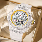 ONOLA ON3835 2023 New men watch Double Flying Wheel Automatic Mechanical Watch Men's Silicone Band Waterproof men Watch
