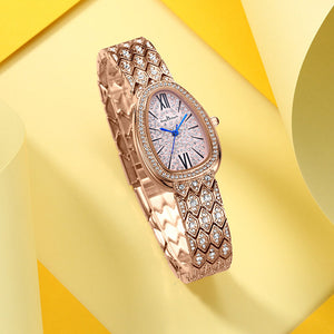 New Snake Luxury Diamond Ladies Fashion Waterproof Watch Women's Watch K-8429L