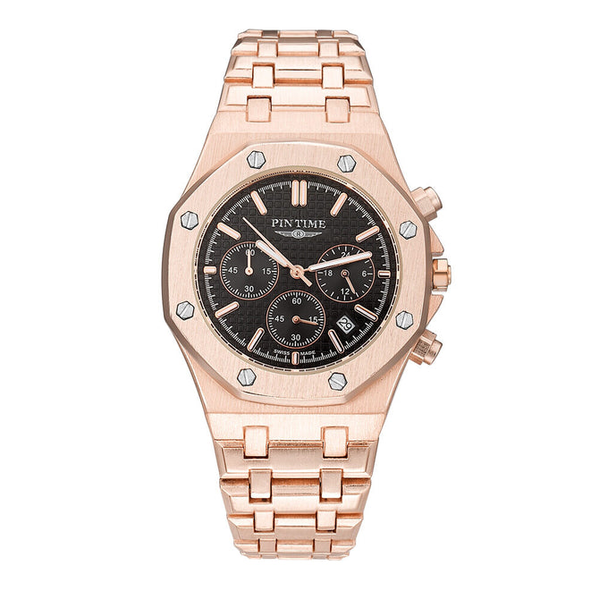 PINTIME Multi-Functional Men's Quartz 6-Pin Business fashion calendar waterproof men Watch 1473